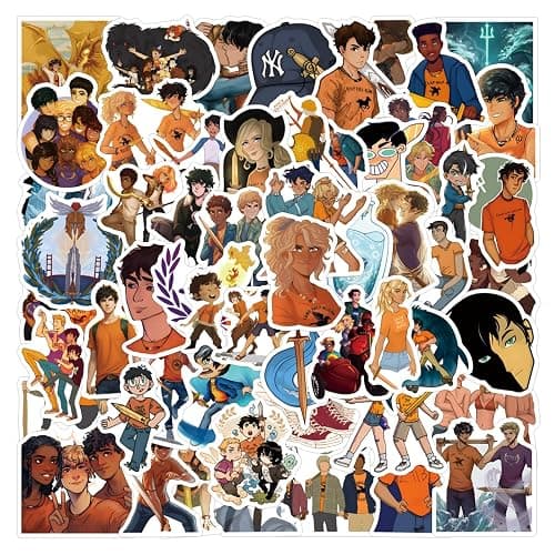 Percy Jackson Stickers for Kids, 50PCS Movie Stickers,Hot Cartoon Anime Vinyl Sticker for Water Bottle Laptop Phone Scrapbooking Journaling for Adults Teens for Party Supply Favor (Percy) thumbnail 3