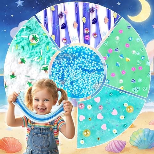 12-Pack Blue Slime Kit for Kids, Clear Butter Cloud Squishy Party Favor Set | Goodie bag stuffers, Easter basket fillers, birthday party favors and sensory slime toys for boys and girls ages 4-10 thumbnail 2