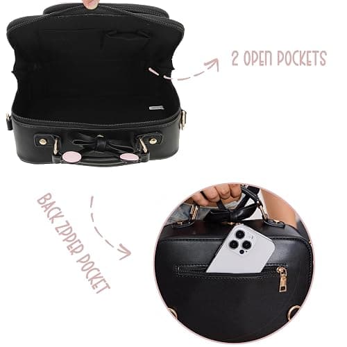 ENJOININ Retro TV Shaped Ita Bag Backpack Small Pin Display Bag with Inserts Cute Ita Crossbody Bag for Enamel Pins Display thumbnail 9