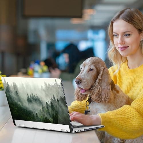 Premium Crystal Case for HP Envy x360 16-inch 2-in-1 Laptop 2024 Release, Creative Patterns Ultra-Slim Lightweight Scratch-Resistant Black Hard Shell with Professional Protection, Forest thumbnail 8