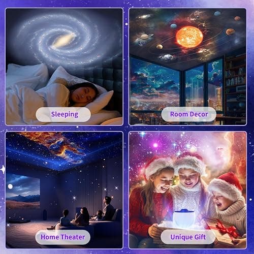 Galaxy Projector, 13 in 1 Planetarium Star Projector Realistic Starry Sky Night Light with Solar System Constellation Moon for Kids Adults Bedroom Ceiling Home Theater Living Room Decor thumbnail 6