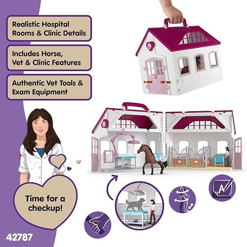 Schleich HORSE CLUB - 64PC Happy Horse Hospital with Figurines - Kids 5+ | 42788 thumbnail 3