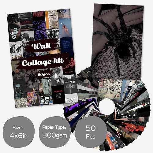 CY2SIDE 50PCS Grunge Aesthetic Picture, 50 Set 4x6 inch, Collage Print Kit, Cool Room Decor for Girl, Wall Art Prints for Room, Dorm Photo Display, VSCO Posters for Bedroom thumbnail 4