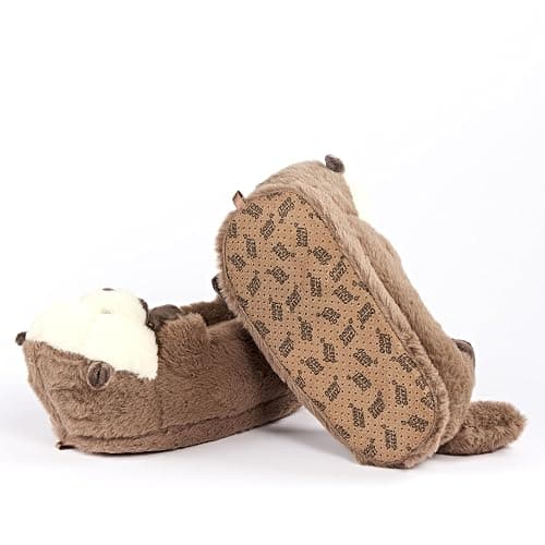ooohyeah Funny Animal Hug Plush Slippers for Women, Novelty Cute Cozy Warm House Slippers with Non-Slip Grips thumbnail 5