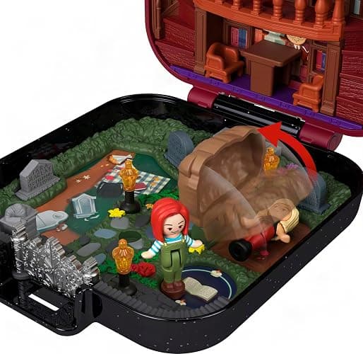 Polly Pocket x Buffy the Vampire Slayer Collector Compact | Nostalgic Playset, Micro Buffy, Willow & Xander Dolls, 5 True to Content Accessories, Lenticular Exterior thumbnail 5