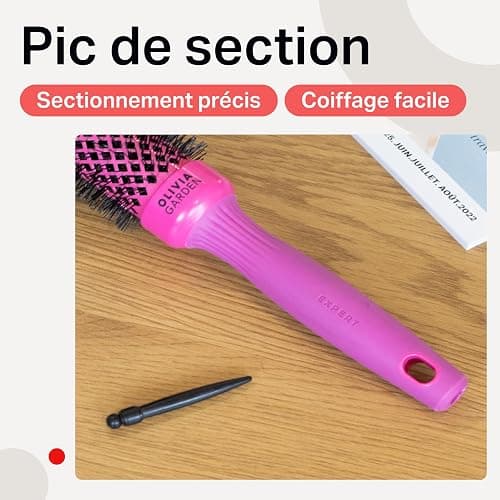 Olivia Garden Expert Blowout Shine – Brosse ronde en céramique antistatique pour brushing brillant et sans frisottis thumbnail 5