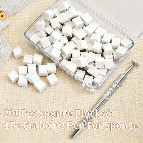 CllyCnny 200Pcs Nail Sponges for Ombre:Soft Nail Art Sponges With Grabbing Pen for Gradient Ombre Blush Chrome Design Effects,Professional Accessories Supplies for Home and Salon Use thumbnail 5