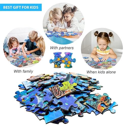Puzzles for Kids Ages 4-8 6-8 8-10 Year Old - Underwater Scene - 100 Pieces Jigsaw Puzzle for Kids Learning Educational Puzzles for Boys Girls (with Sturdy Box) thumbnail 6