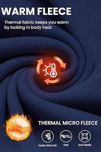 COOFANDY Mens Fleece Quarter Zip Pullover Long Sleeve Mock Turtleneck Sweatshirts Thermal Workout Golf Polo Shirt thumbnail 2