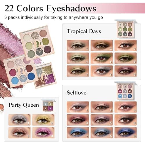 Color Nymph Makeup Kit for Teen Girls Full Makeup Set with Train Case Pink | Beginner Makeup Kit for Teens, 17pcs Makeup Set, Makeup Train Case Pink, Removable Make Up Kits for Travel, Touch-ups, Vegan thumbnail 5