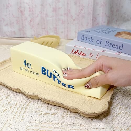 9.5 Inch Butter Squishy,Large Slow Rising Squishy，Sticky Butter Sticks Squeeze Toy,Valentine's Day Gift,Party Favor Gift thumbnail 6