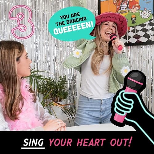 Lucky Egg Official Grab The Mic – Family Karaoke Board Game w/Foam Mic, 8+ Ages, 2-10 Players - Games for Bad Singers w/ 250 Lyrics (125 Cards) (Second Edition) thumbnail 5