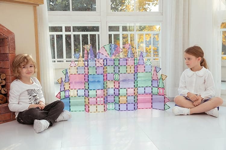 MEGAGONTILES 120PCS Premium MagneticTiles, Magnet Tiles, STEM AUTHENTICATED, Magnetic Blocks, Magnet Tiles, Magnetic Building Blocks, Magnets for Kids, MagneticTile Toy Boys Girls Age 3 4 5 6 7 8 thumbnail 2