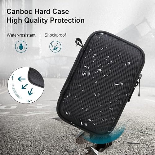 Canboc Camera Case for Canon PowerShot G7 X Mark II/ G7X Mark III Digital 4K Vlogging Camera, Point and Shoot 4K Video Camera Bag, Zipper Mesh Pocket fits USB Cable, Batteries, Black - Black thumbnail 4