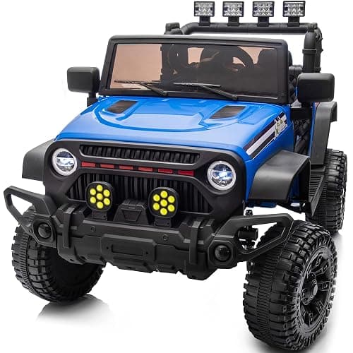 Hikiddo 24V Kids Ride on Car, Kids Electric Vehicles Car Ride on Toy Truck for Toddlers 3-5 w/Remote Control, 400W Motor - Blue - Image 1