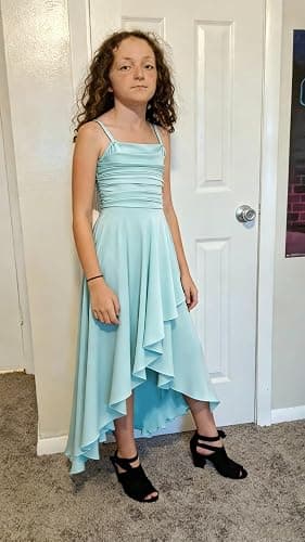 Sevintage Satin Junior Bridesmaid Dresses for Teens A line Formal Wedding Party Gowns thumbnail 6