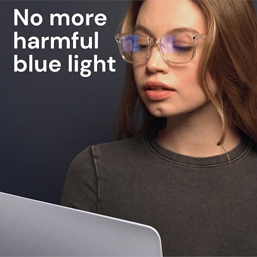 Gaoye Transparent, Clear Blue Light Glasses for Computer & Gaming - Anti UV Ray Lenses, Scratch-Resistant & Comfort Fit thumbnail 2