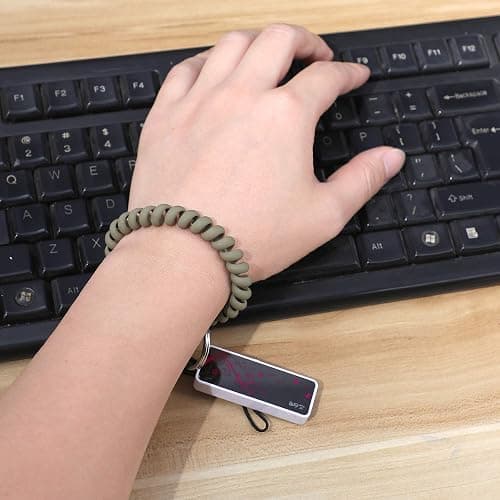 LGEGE 6PCS Stretchable Wristband Wristlet Keychain Wrist Key Chain Wristlet,Spring Flexible Spiral Wrist Coil ​Wrist Key Holder Key Ring for Sauna Gym Pool ID Badge and Outdoor Sports thumbnail 8