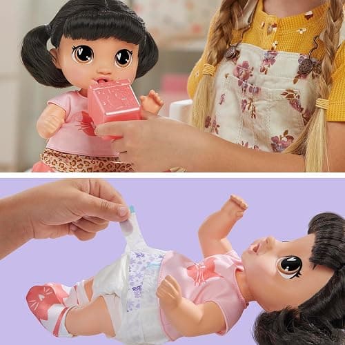 Baby Alive Super BFF Katie Kat Black Hair Dress Up Baby Doll Playset, 11 Inches, Toys for 3 Year Old Girls & Boys & Up (Amazon Exclusive) thumbnail 4