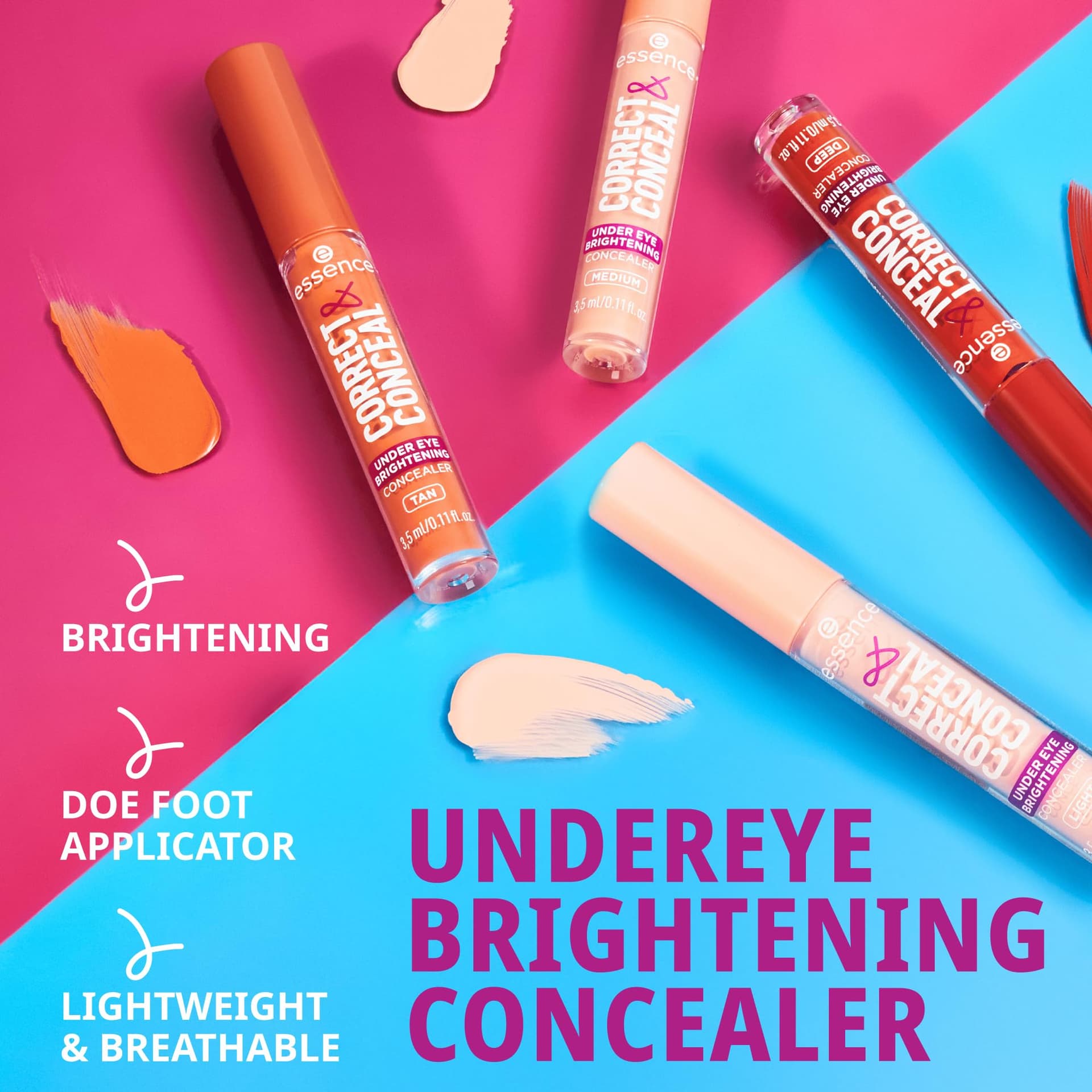 essence CORRECT & CONCEAL under eye brightening concealer 10 Light thumbnail 4