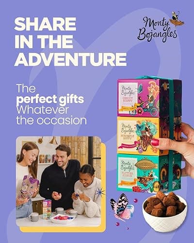 Monty Bojangles Cocoa Dusted Truffles Gift Tower (3 x 100g Pack)- 3 Luxury Chocolate Truffle Boxes - Choccy Scoffy, Scrumple Nutty & Flutter Scotch- The Perfect Chocolate Gift Box Selection thumbnail 3