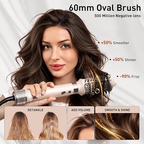 Mythsight StyleVibe 6-in-1 Air Styler with Hair Dryer & Auto-Wrap Curl L/R | Diffuser, Blow Dryer Brush, Hair Straightener with Travel Case For Fast Drying, Curls, Volume, Smooth and Frizz Control thumbnail 3