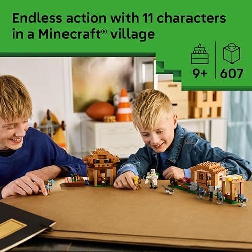 LEGO Minecraft Evoker Village Attack 21596 | Building Toys for Boys & Girls, Ages 9+, Sturdy Build for Pretend Play, 11 Minecraft Minifigures, 607 pieces, Gift for Gamers thumbnail 3
