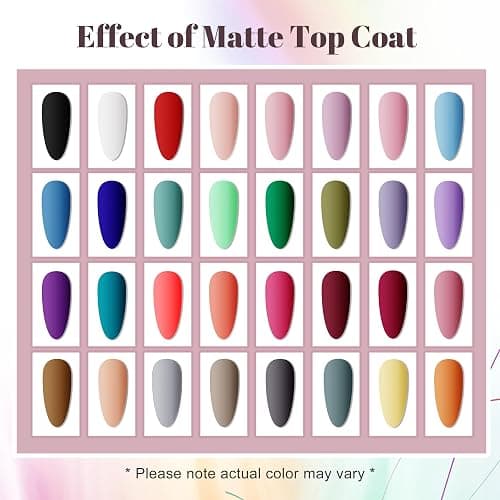 JODSONE 36 PCS Gel Nail Polish Set-32 Colors Gel Polish Kit Base Coat Glossy Matte and Glitter Top Coat Nail Polish Set Green Blue Red Pink Collection Gifts for Women thumbnail 4