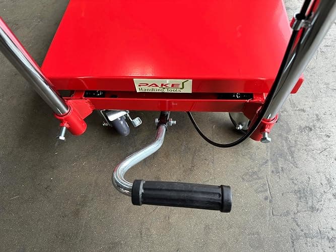 Hydraulic Lift Cart, 500 Lb. Capacity, 28" x 18" Platform, 9.25" to 28.5" Lift Height, 98lbs Net Weight, Pake Handling Tools (500lbs) - 500lbs Shining Handle thumbnail 9