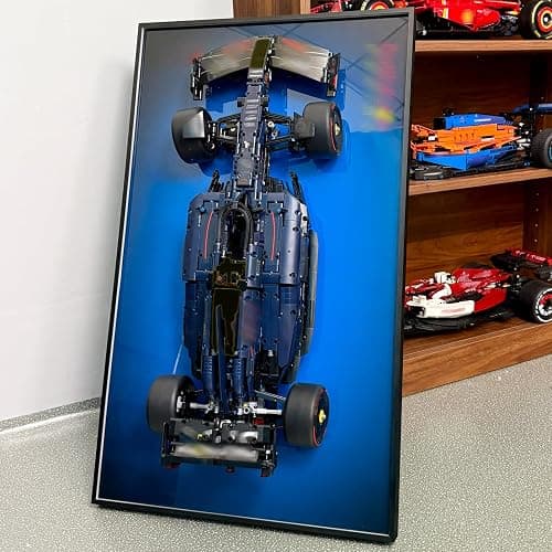 WETCEAOM Display Wallboard Compatible with Lego Technic Race Car 42206 Display, Wall Frame Compatible with Lego Car Wall Mount Display Frame, Home or Office Decor ( No Model) - Image 1