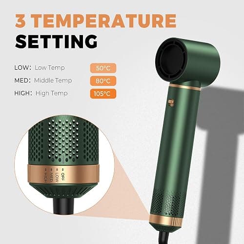 Hair Styler Set Stylingbürsten Hairstyler 5 in 1 Haarstyler, Airstyler Air Curlers Föhn 5 in 1 Mit Rundbürstenföhn Haarstyler Warmluftbürste Föhn Lockenstab Luft Für Glätten, Volumen, Locken thumbnail 8