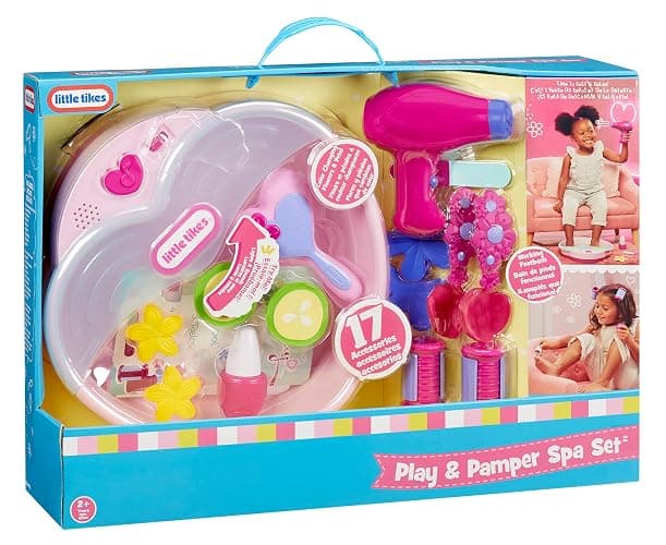 Little Tikes Play & Pamper Spa Set with 17 Accessories, Pretend Play Beauty Set, for Toddlers Kids Ages 2+ Years thumbnail 8