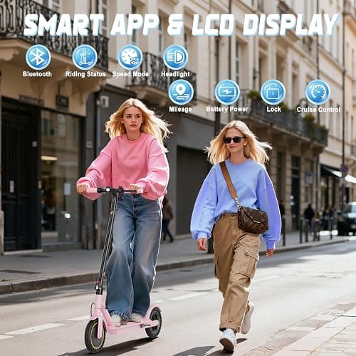 Sigravy Electric Scooter for Adults, Folding Commuter Kids E-Scooter, 350W Motor, 8.5” Tires, 16–19 MPH, 19–21 Miles Range, Dual Brake, App Control, Lightweight Scooter for Teens thumbnail 2