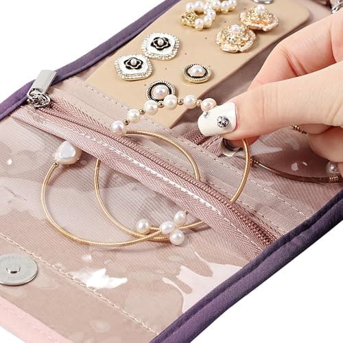 foldable travel jewelry organizer thumbnail 7
