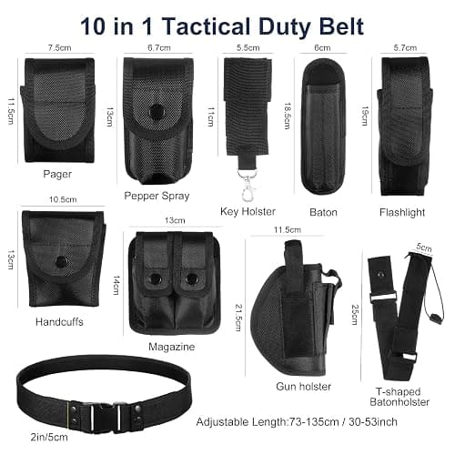 abcGoodefg Police Security Duty Belts Correctional Officers Ultility Cop Costume Belt Law Enforcement for Women Men Hunting thumbnail 2