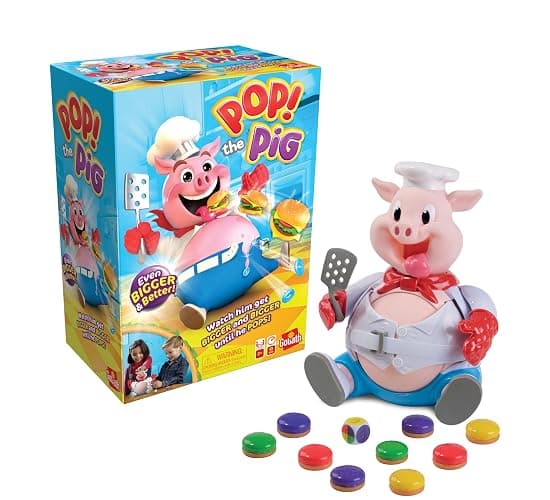 Goliath Pop The Pig - Bigger & Better - Belly-Busting Fun as You Feed Him Burgers and Watch His Belly Grow, Multi Color thumbnail 3