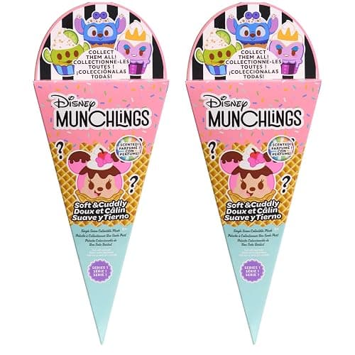 Disney Munchlings Single Serve Scented Collectible Plush 2-Pack, Easter Basket Fillers, Gifts, Presents, Kids Toys for Ages 0+ by Just Play - Image 1
