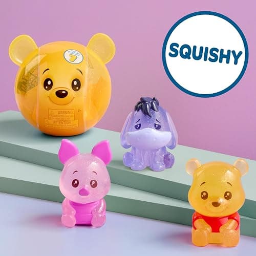 Disney Winnie the Pooh Bear-y Squishy Figures 3-Pack, Soft Squishy Combo Toy Set, Sweet & Sparkly, for Collectors, Kids & Fans by Just Play, Kids Toys for Ages 3 Up by Just Play thumbnail 5