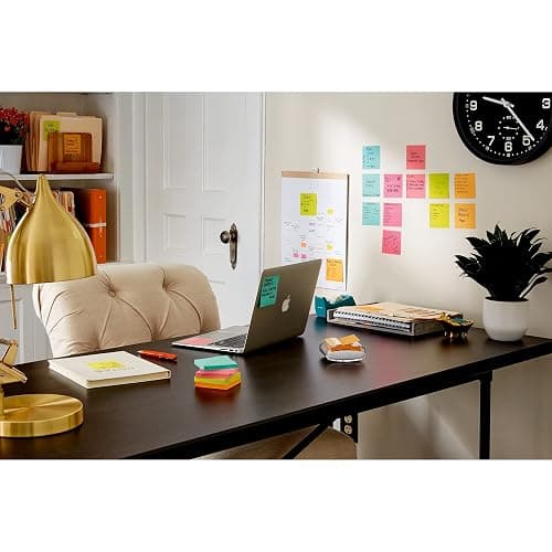 Post-it Super Sticky Notes, 5 Sticky Note Pads, 3 x 3 in., School Supplies, Office Products, Sticky Notes for Vertical Surfaces, Monitors, Walls and Windows, Supernova Neons Collection thumbnail 15