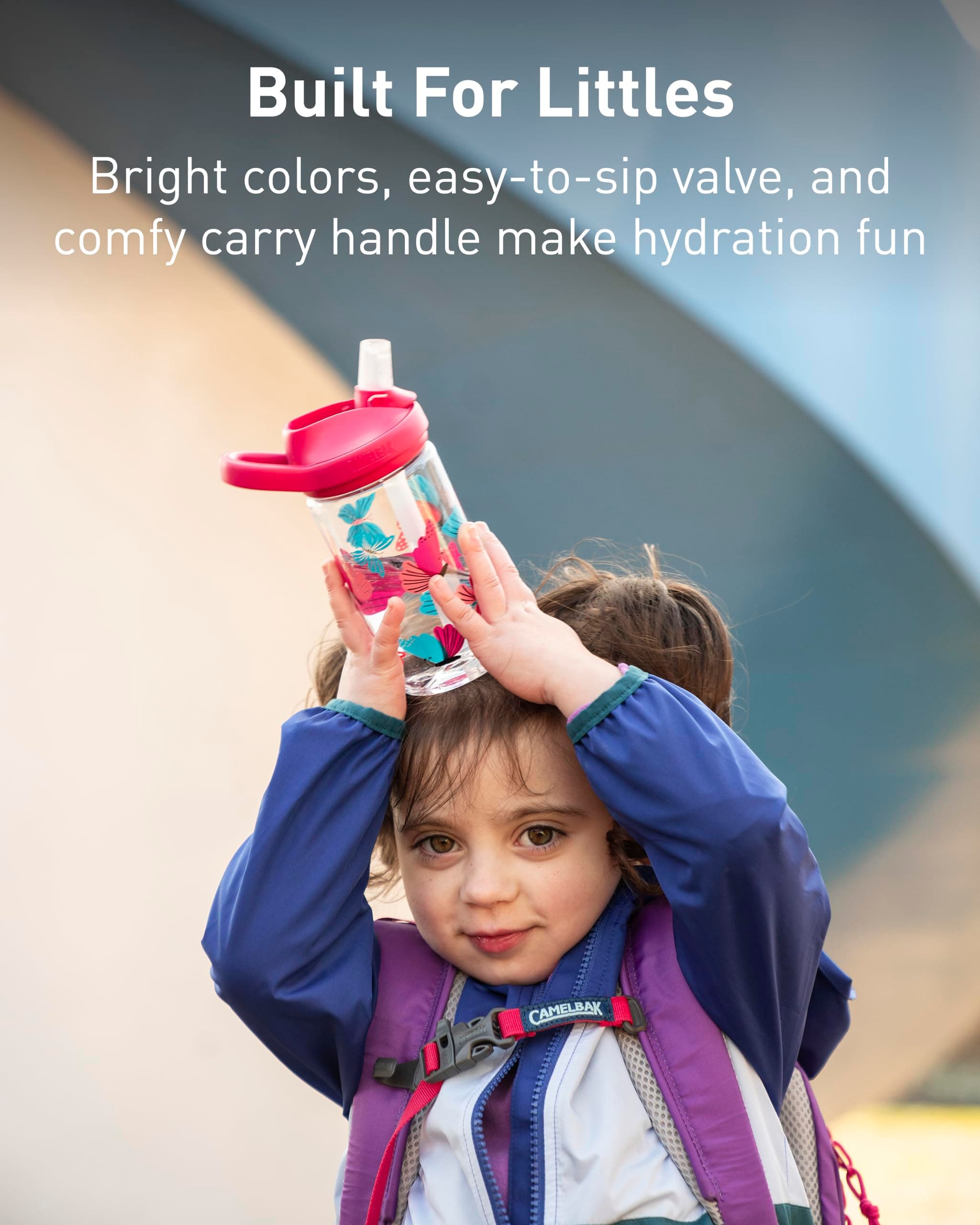 CamelBak eddy+ Kids .4L Colorblock Butterflies thumbnail 4