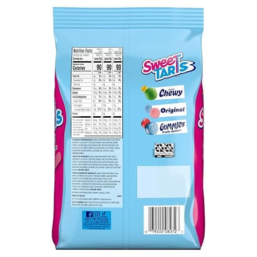 SweeTARTS Ropes Candy, Variety Mix, Cherry Punch, Twisted Rainbow Punch, Tangy Strawberry, Soft and Chewy, 15 oz thumbnail 7