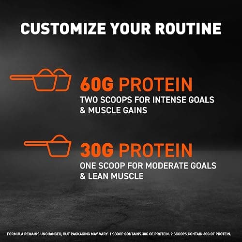 Body Fortress Super Advanced Whey Protein Powder, Cookies N’ Creme, 60g Protein & 12g BCAAs Per 2 Scoops, Muscle Gain & Recovery, Immune Support with Vitamins C & D, 1.78lbs (Packaging May Vary) thumbnail 6