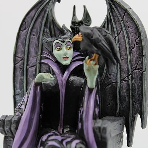 Enesco Disney Traditions Collection by Jim Shore Sleeping Beauty Maleficent Sitting on Throne Figurine- Resin Hand Painted Crafted Disney Halloween Collectible Figurines Home Decor Statue, 4 Inch thumbnail 9