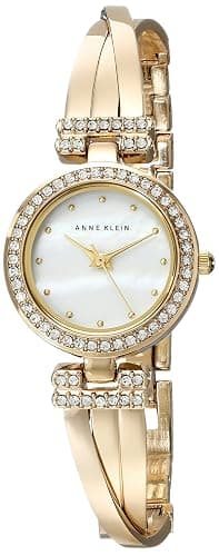Anne Klein Women's Premium Crystal Accented Bangle Watch and Bracelet Set thumbnail 3