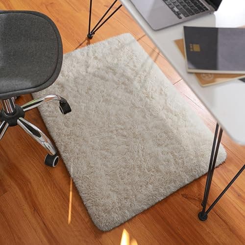 Ophanie Small Ivory Entryway Throw Rugs for Bedroom, 2x4 Mini Area Rug, Affordable Non Slip Fluffy Carpet, Fuzzy Soft Living Room Rugs, Home Decor Aesthetic, Nursery thumbnail 6