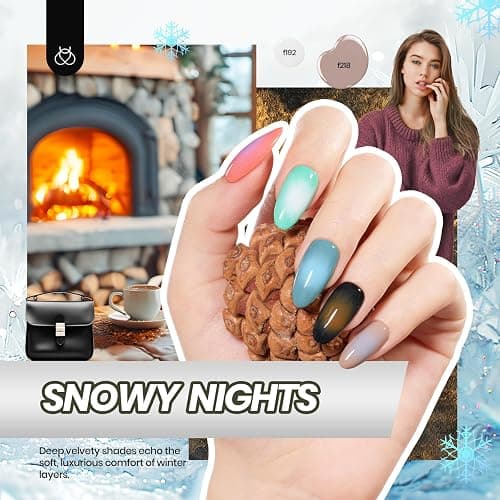 Beetles Gel Nail Polish Kit with U V Light, Beetles Four Seasons Glow 32 Colors Gel Polish 54 Pcs Nail Kit with Base and Matte&Glossy Top Coat Soak Off DIY Art Manicure Gifts for Women Teens Girls - 0 - 32 colors Four Seasons Glow thumbnail 7