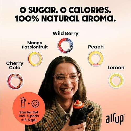 air up® water bottle (22 oz) for school, sports, gym | includes 5 scent pods & straw | flavored bottle in orange – also for kids, boys, girls | no calories, sugar-free and suitable for carbonation thumbnail 3
