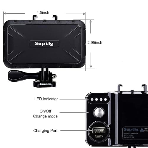 Suptig Portable Charger, 7800mAh Battery Pack Power Bank, Compatible for Gopro Mission 1 Pro Hero 13 Hero 12 11 10 9 8 7 6 5 4 3 3+ Session gopro max 2 DJI osmo AKASO Insta 360 Action Camera thumbnail 7