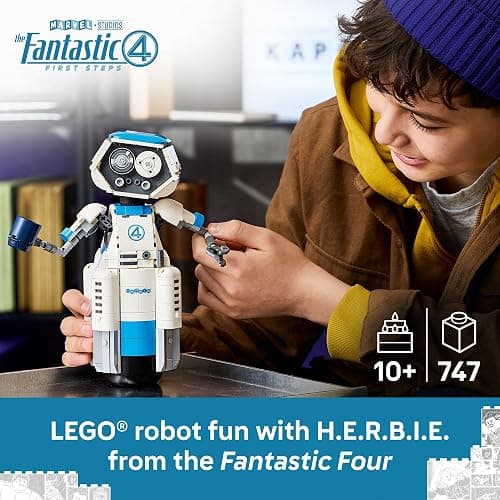 LEGO Marvel The Fantastic Four H.E.R.B.I.E. 76339 | Building Toy for Boys & Girls, Ages 10+, Display as Bedroom Decor, Marvel Movie Memorabilia, 747 pieces, Gift for Birthdays thumbnail 2