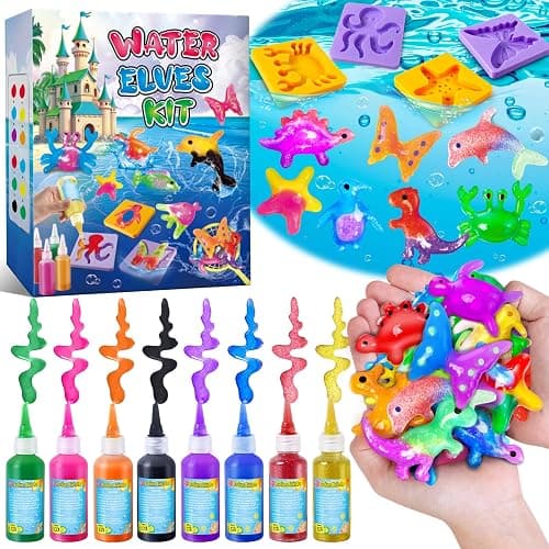 UNGLINGA Magic Water Elf Toy Kit for Kids - 8 Colors Toys Craft Creative Birthday Gifts for Boys Girls Age 5 6 7 8 9 10 11 12 - Image 1